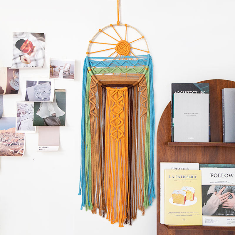🌙Drömmande vävd väggdekoration