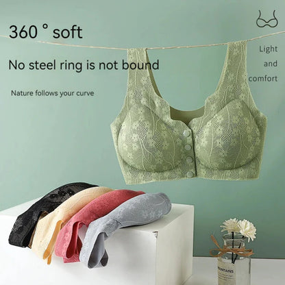 🌸 Bekväm och bekväm behå med knapp framtill✨Köp 1 få 1 gratis✨