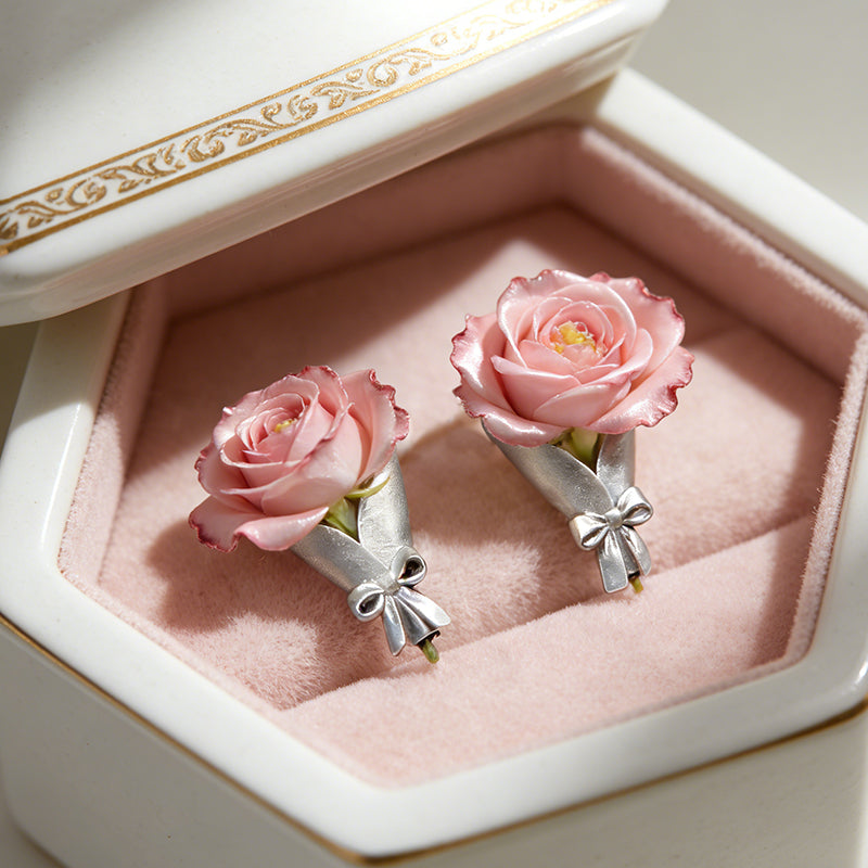 Blomvas-droppörhängen 🌸