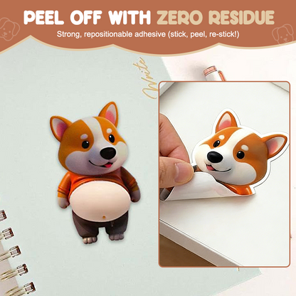 Stormagad Shiba Inu/Corgi - Supermjuk silikon antikollisionsdekal