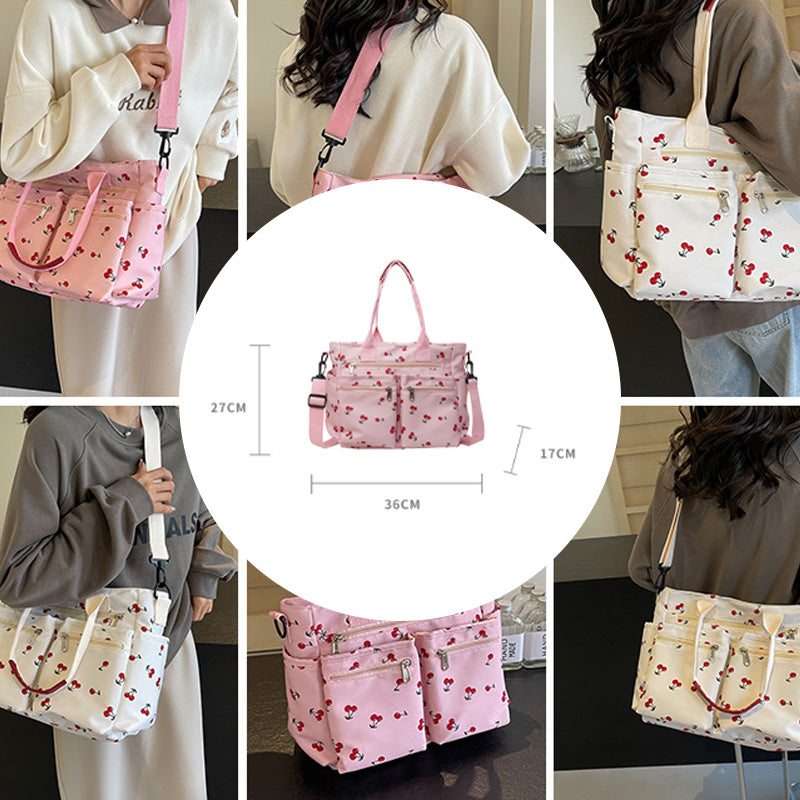 🍒Totebag med körsbärstryck