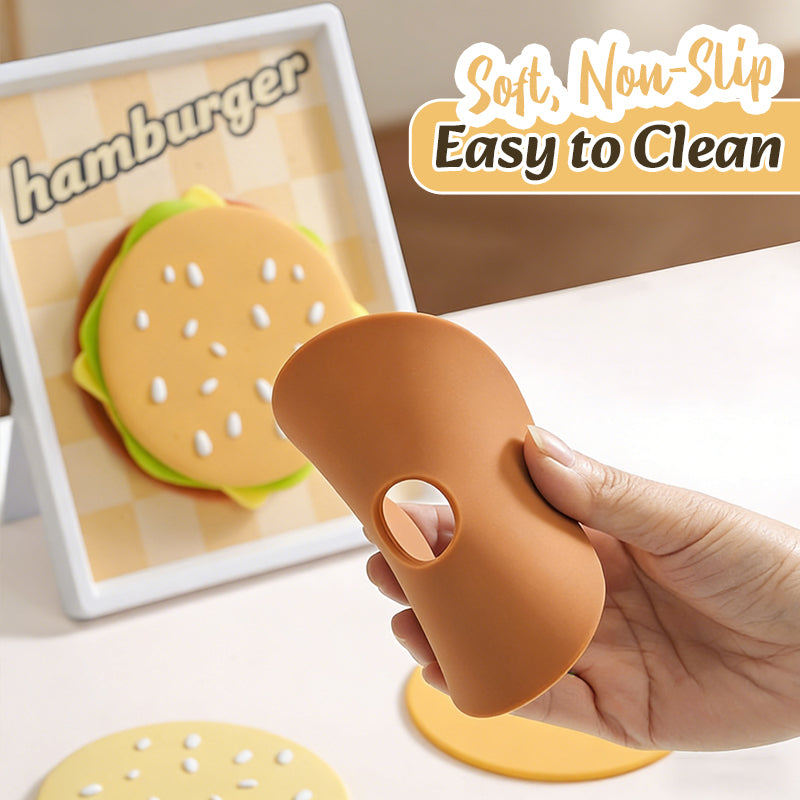 Värmebeständigt grytunderlägg för hamburgare