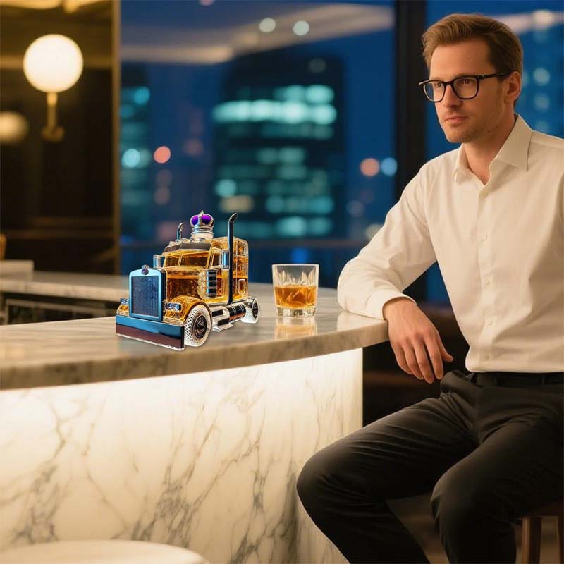 Lastbil whiskyflaskor