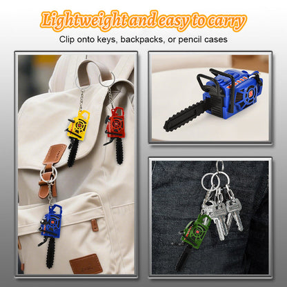 Mini nyckelring med dragsnöre för motorsåg