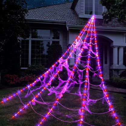 Halloween Glowing Spider Web Lights