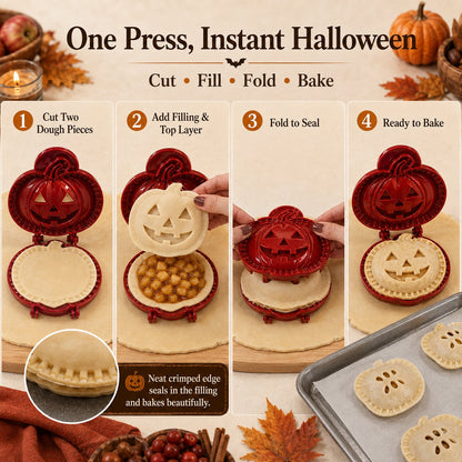 🎃 Halloween Mini Pie Mold Set – 8 Spooky Designs for Easy Festive Baking