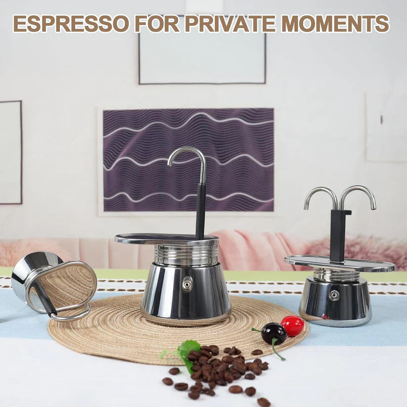 Classic 304 Stainless Steel Moka Pot