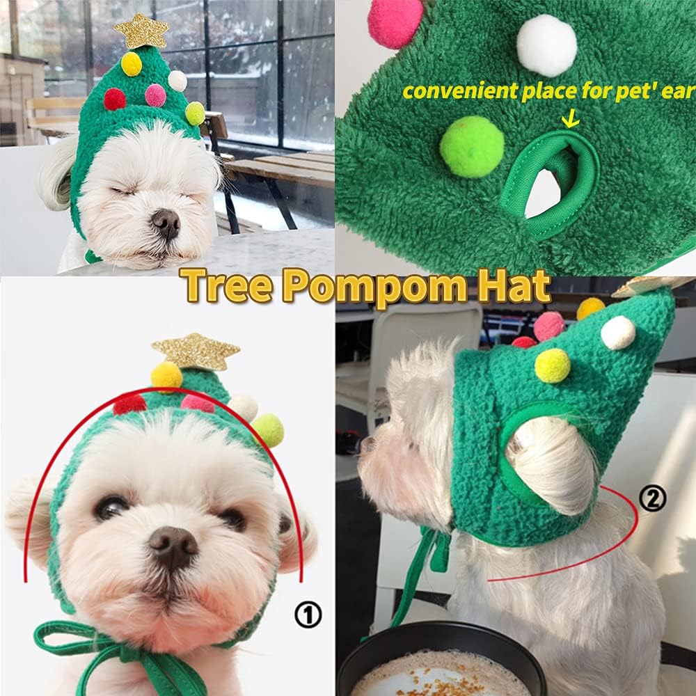 Bedårande julgransmössa med pom-pom
