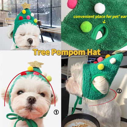 Bedårande julgransmössa med pom-pom