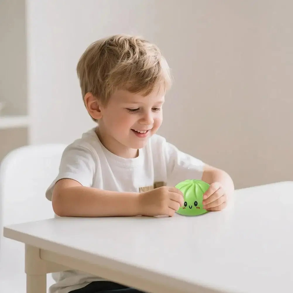 Glitter Dumpling Squishy Box – Söt fidgetleksak som lindrar ångest, med förvaringslåda