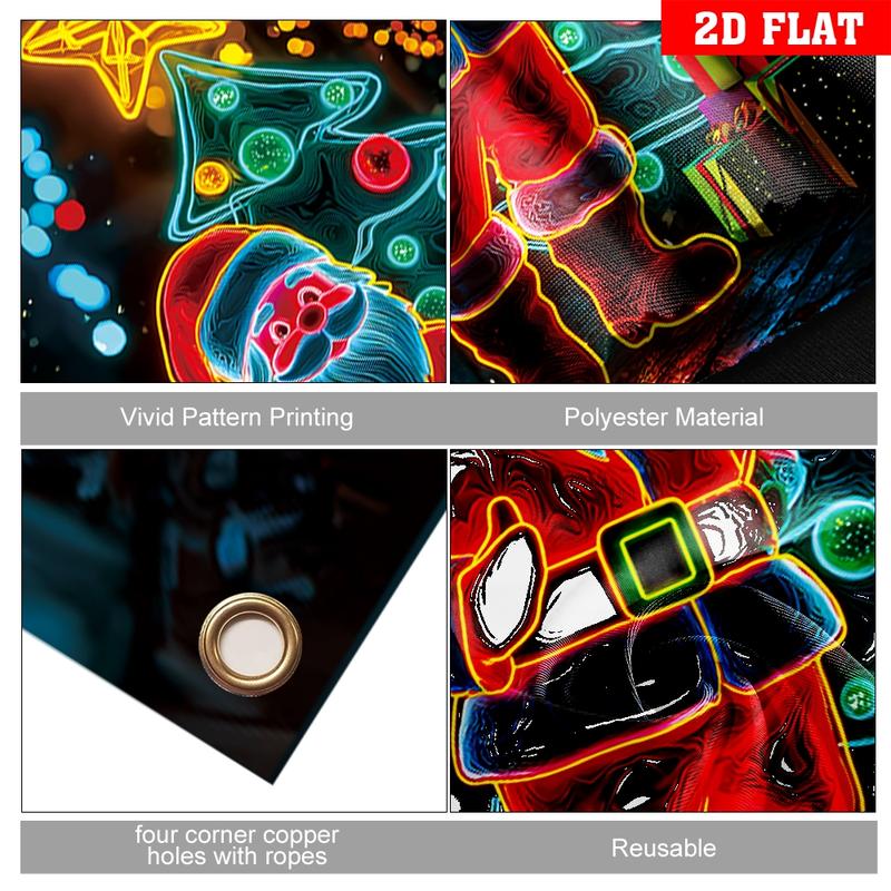 Fluorescerande juldekoration för dörrar Party Banner