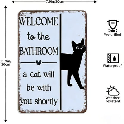 🔥Sista dagen 49% rabatt – Vintage väggkonst med svartvita katter