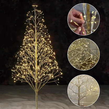 LED-belyst julgran med kvistar