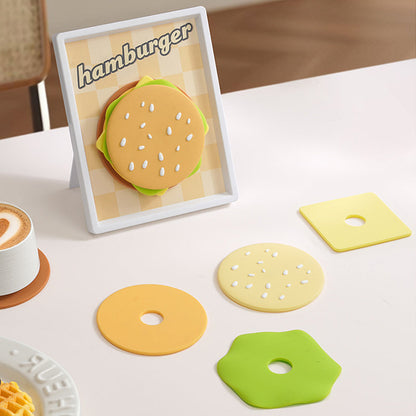 Värmebeständigt grytunderlägg för hamburgare