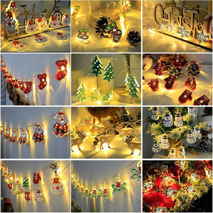 🎄 Jul Led Järn Dekorativa Ljus String ✨