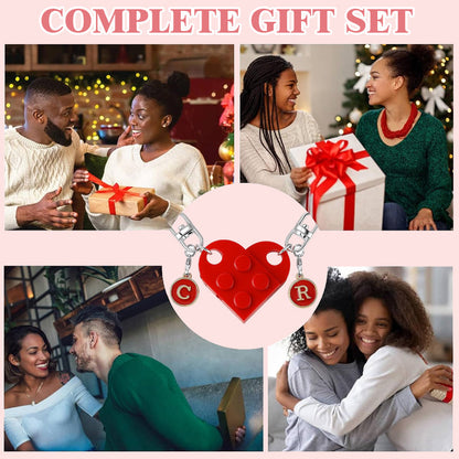 Hjärtbokstäver Nyckelringsset