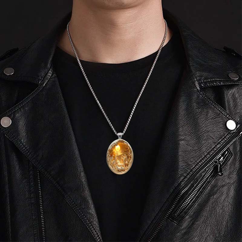 Det heliga landet, trons strålglans - Miniatyrhängen med julmotiv