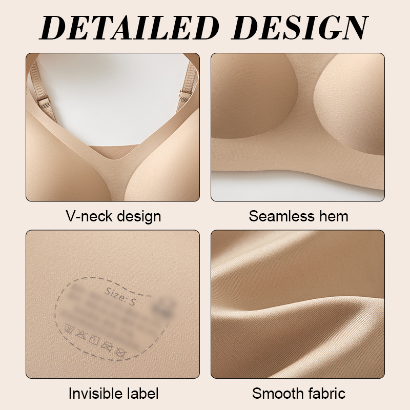 Rätvinklad axelvadderings-bh – Mjukt stöd med ett rent, modernt utseende ✨