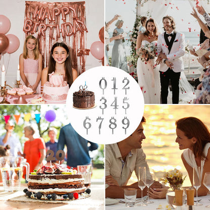 Digital födelsedagstårta ljusstake set