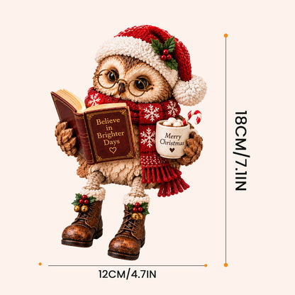 Heartwarming Reading Owl Figurine