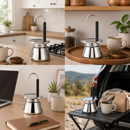 Classic 304 Stainless Steel Moka Pot