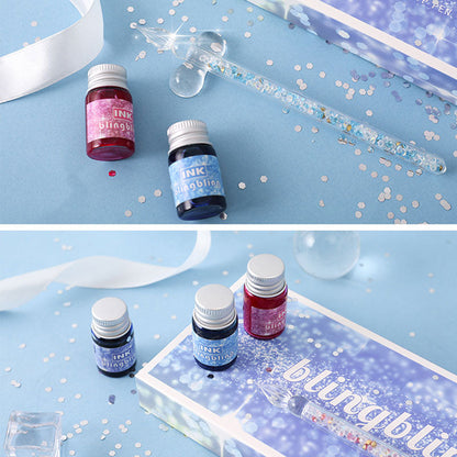 Glaspenna med skimrande bläckset