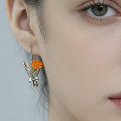 Blomvas-droppörhängen 🌸