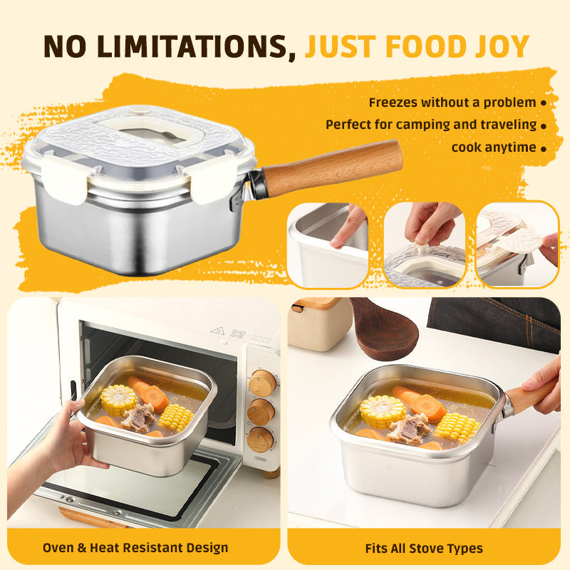 Fyrkantig Fritös I Rostfritt Stål