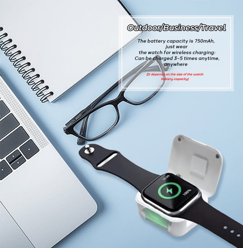 🔥Superdeal! 38% Rabatt! – Bärbar Trådlös Powerbank för Smartklockor