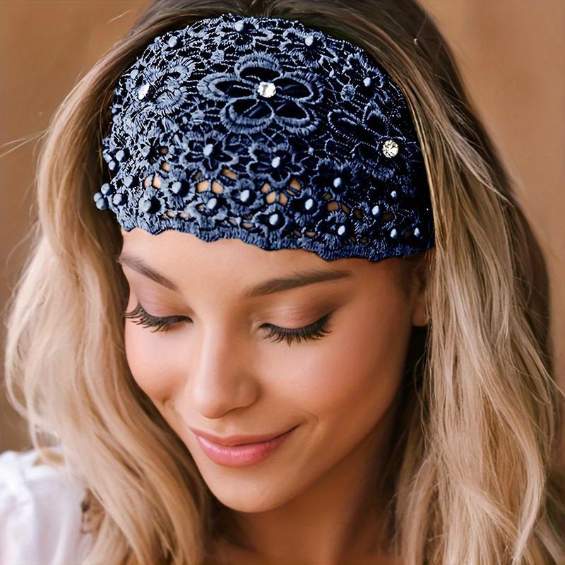 🔥Hot Sale-kampanj 49% rabatt🎁 Boho-chica kristall- och pärlprydda breda pannband för kvinnor