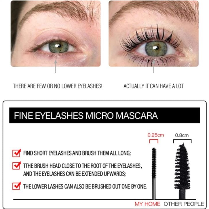 Dikke, Krullende, Langhoudende Mascara, Waterdicht, Zweetbestendig, Verlengend, Niet-vlekker