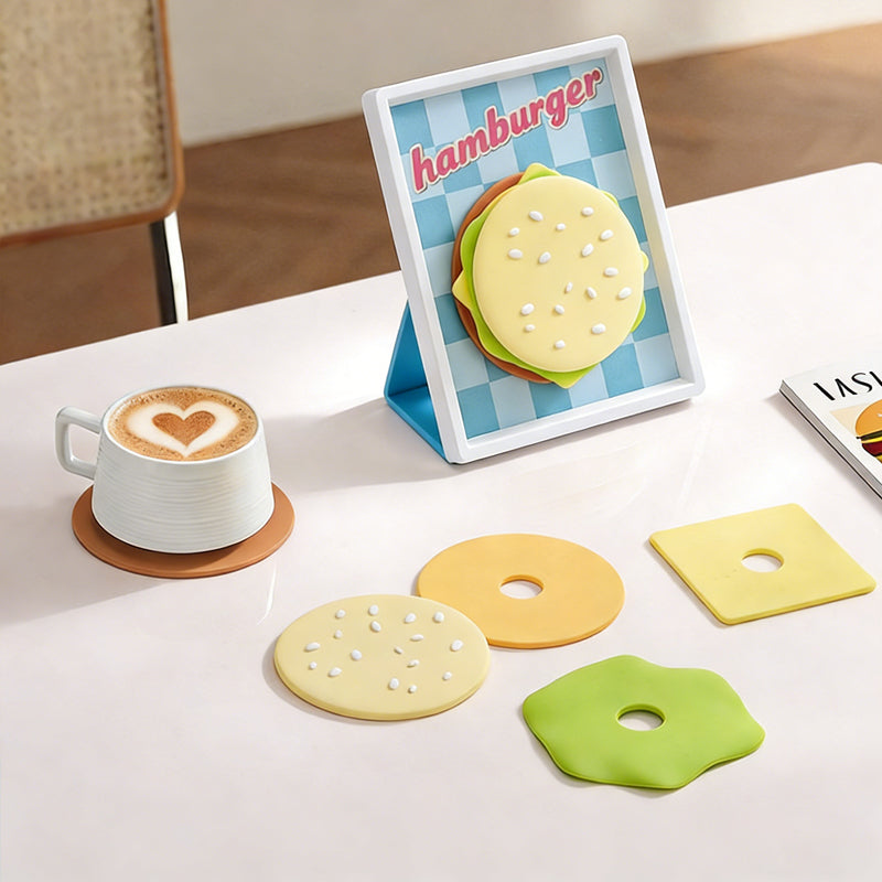 Värmebeständigt grytunderlägg för hamburgare