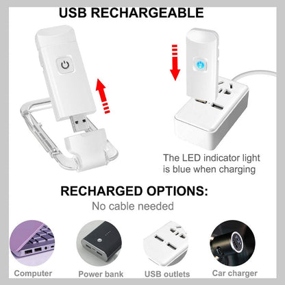 USB-laddningsbar läslampa med clips