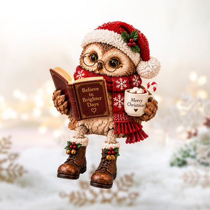 Heartwarming Reading Owl Figurine