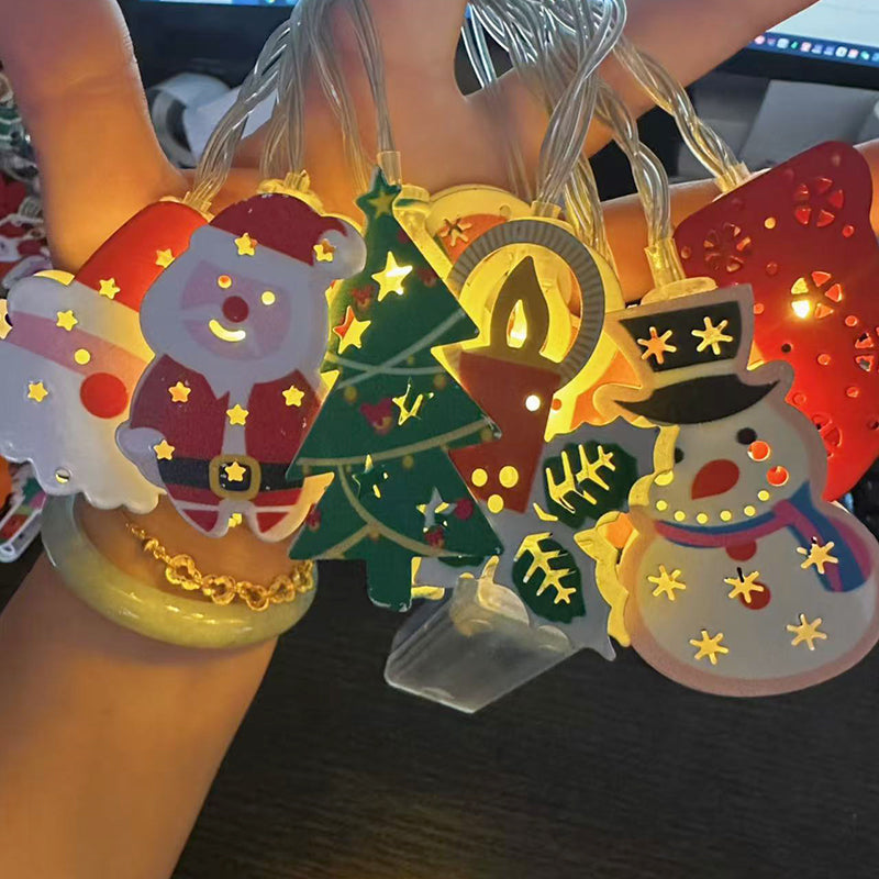 🎄 Jul Led Järn Dekorativa Ljus String ✨