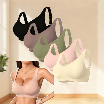 Sömlös och bygelfri sport-bh i plusstorlek