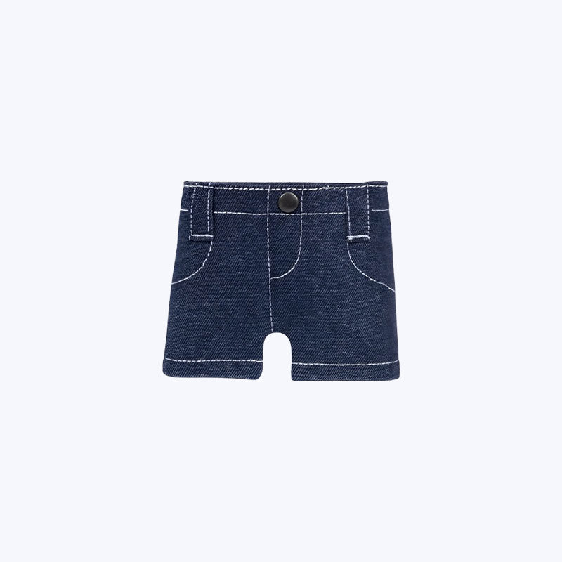 Mini-jeansplånbok med fickor och byxor
