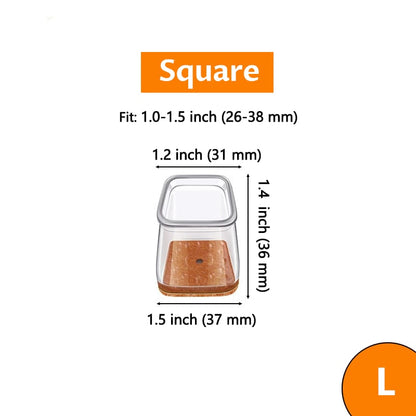 ✨ Transparenta benskydd för bord och stolar - Förtjockade, slitstarka, tysta och reptåliga filtbenskydd