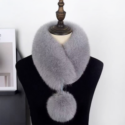 Magnetisk halsvärmare i fuskpäls