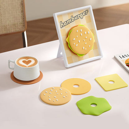 Värmebeständigt grytunderlägg för hamburgare