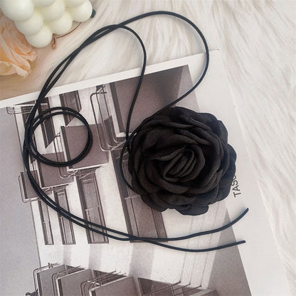 🌹 Handgjort tyg rosblomband