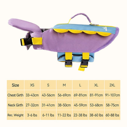 Animal-shaped Dog Life Jackets Swimsuits And Pet Buoyancy Suits