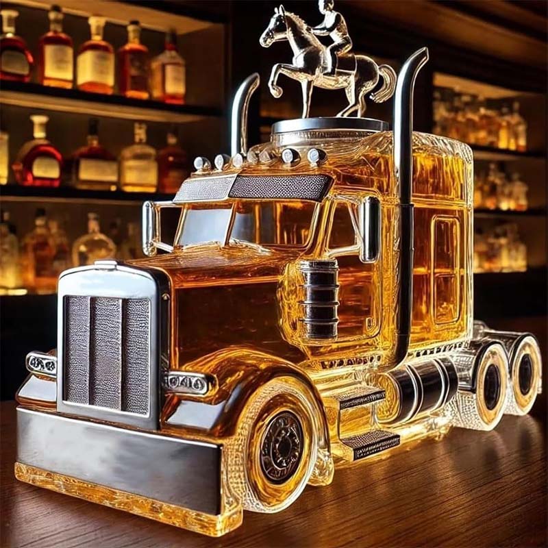 Lastbil whiskyflaskor