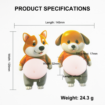 Stormagad Shiba Inu/Corgi - Supermjuk silikon antikollisionsdekal