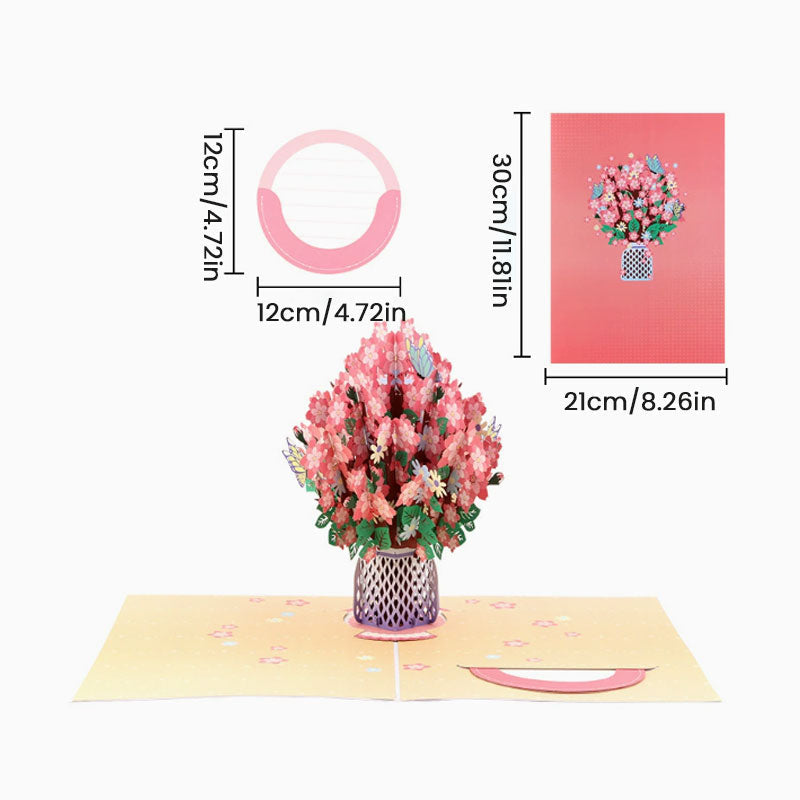 💐 Pop-up-kort med vildblommor för alla hjärtans dag