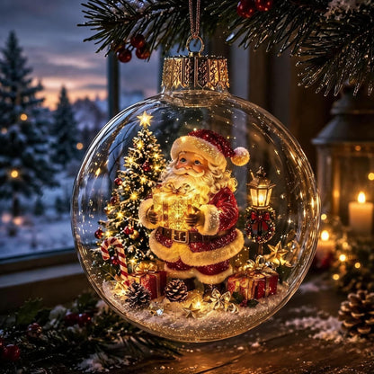 🎄Glowing Christmas Diorama Ornament – A Tiny Winter World in the Palm of Your Hand👼