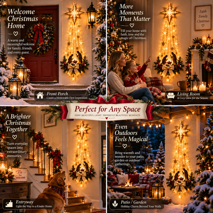 ✨Last Day 49% OFF✨✝️ Bethlehem Star of Faith™ – Lighted Nativity Wall Decor