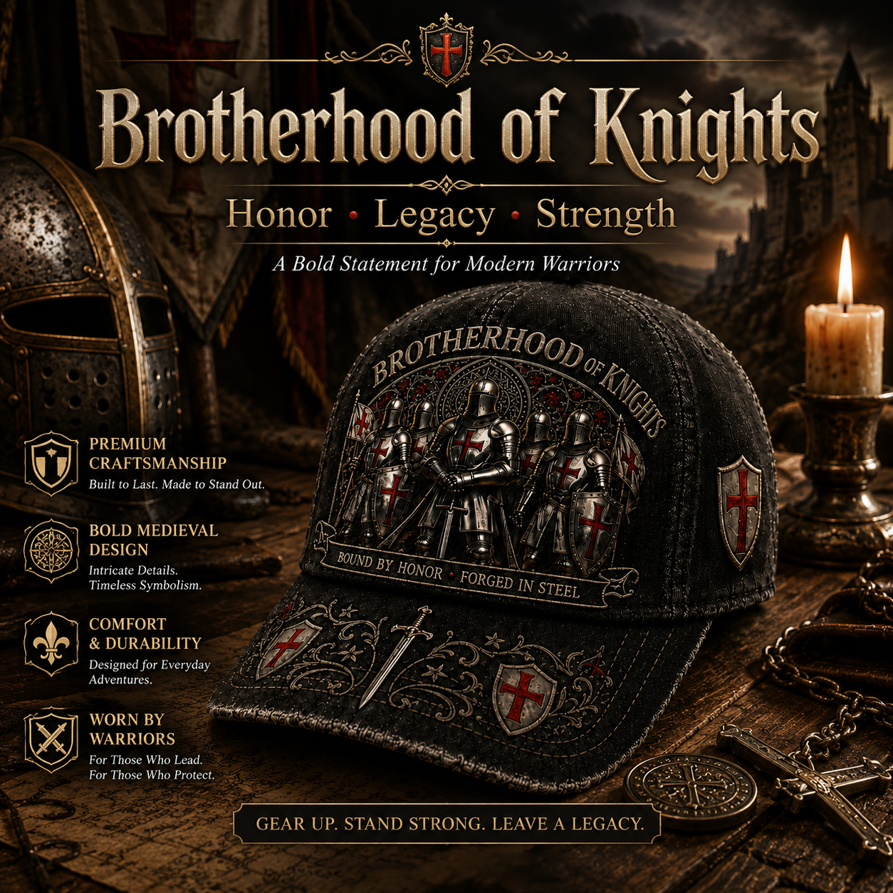⚔️Templar cap - Bound by honour, forged in steel 🛡️