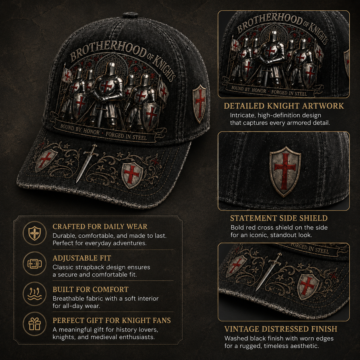 ⚔️Templar cap - Bound by honour, forged in steel 🛡️