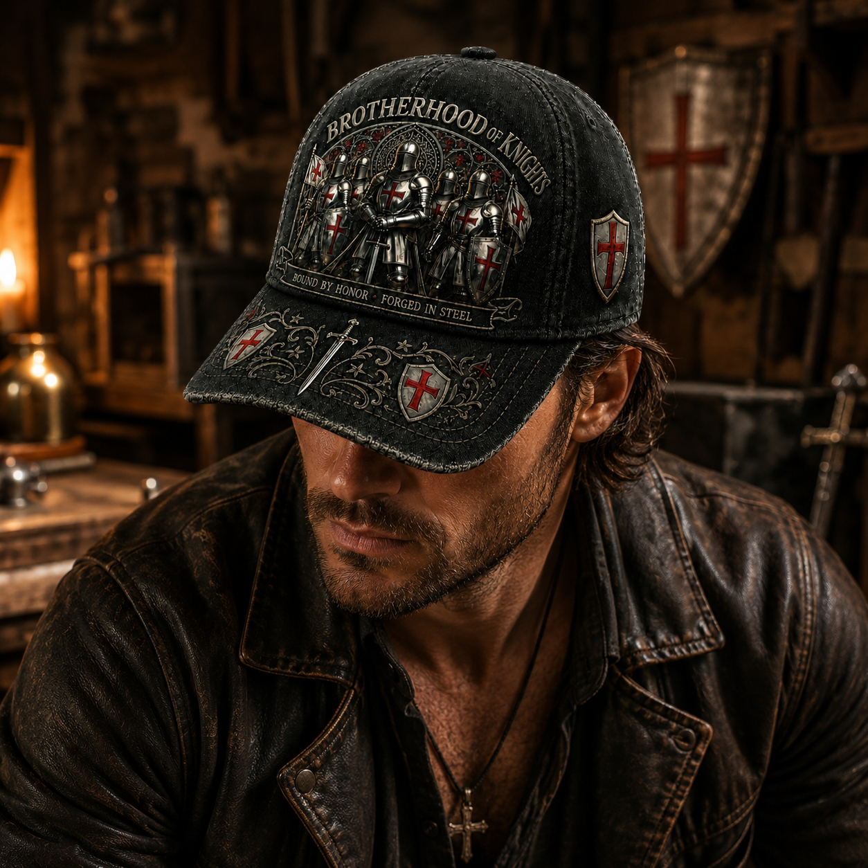 ⚔️Templar cap - Bound by honour, forged in steel 🛡️